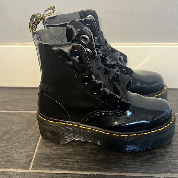 Dr. Martens Shoes - Dr. Martens Women's Molly Leather Platform Boots - Size 7